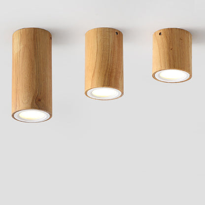 Nowoczesna Drewniana Lampa Sufitowa LED – Drewno Gumowe i Akryl, 3 Rozmiary