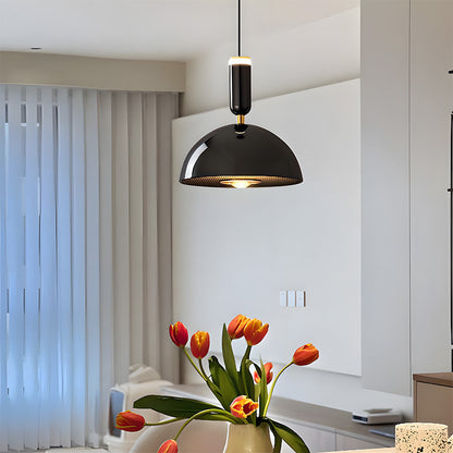 Scandinavian Modern LED Pendant Light – Stained Glass Design with Minimalist Frame