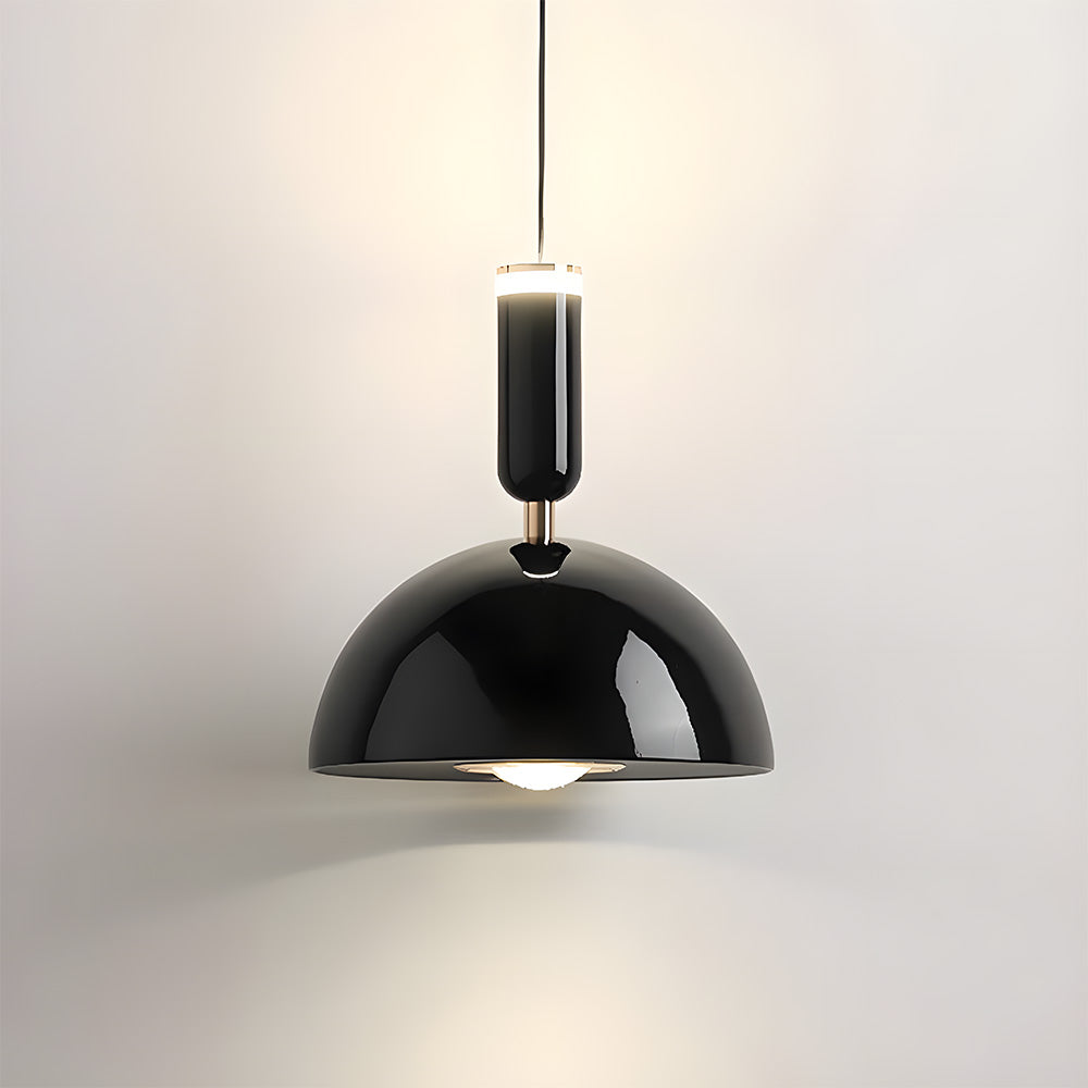 Scandinavian Modern LED Pendant Light – Stained Glass Design with Minimalist Frame