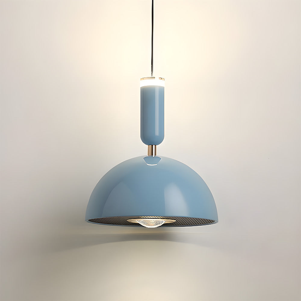 Scandinavian Modern LED Pendant Light – Stained Glass Design with Minimalist Frame