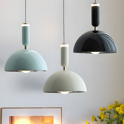 Scandinavian Modern LED Pendant Light – Stained Glass Design with Minimalist Frame