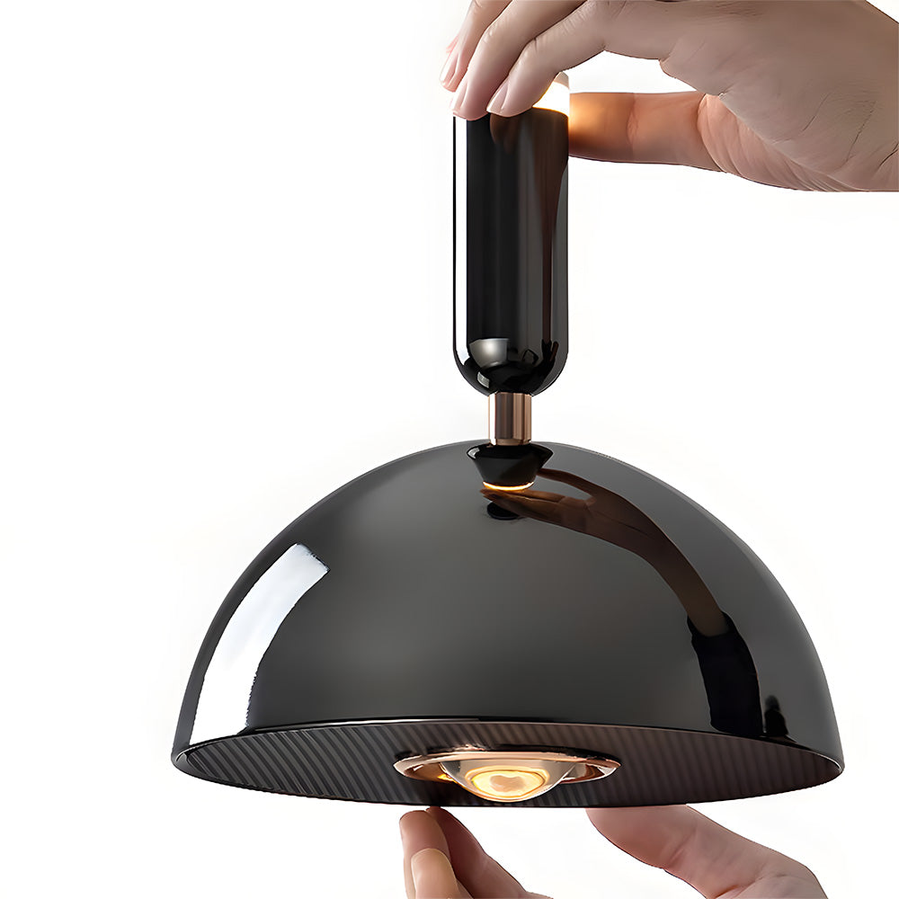 Scandinavian Modern LED Pendant Light – Stained Glass Design with Minimalist Frame
