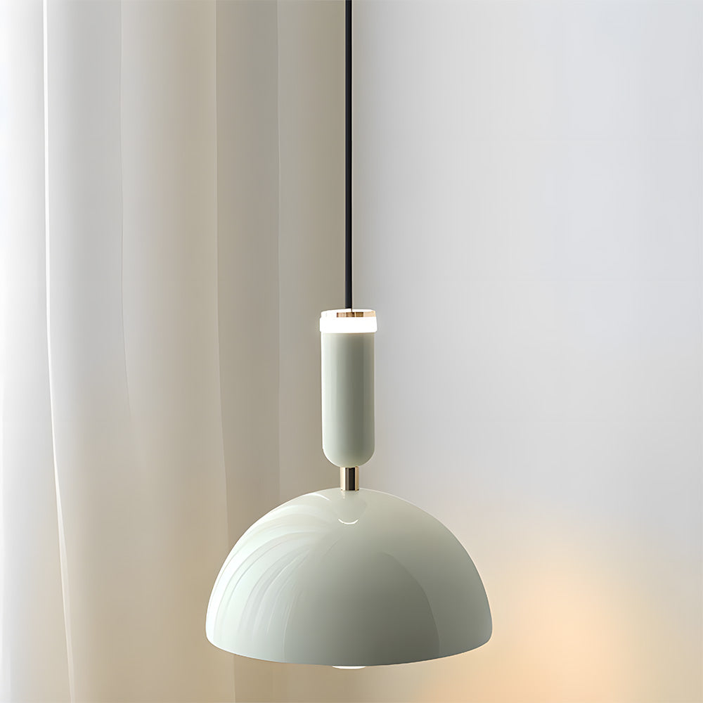Scandinavian Modern LED Pendant Light – Stained Glass Design with Minimalist Frame
