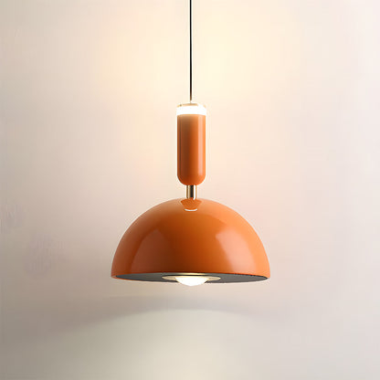 Scandinavian Modern LED Pendant Light – Stained Glass Design with Minimalist Frame