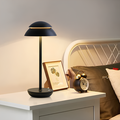 Stylowa aluminiowa lampa stołowa z funkcją ściemniania