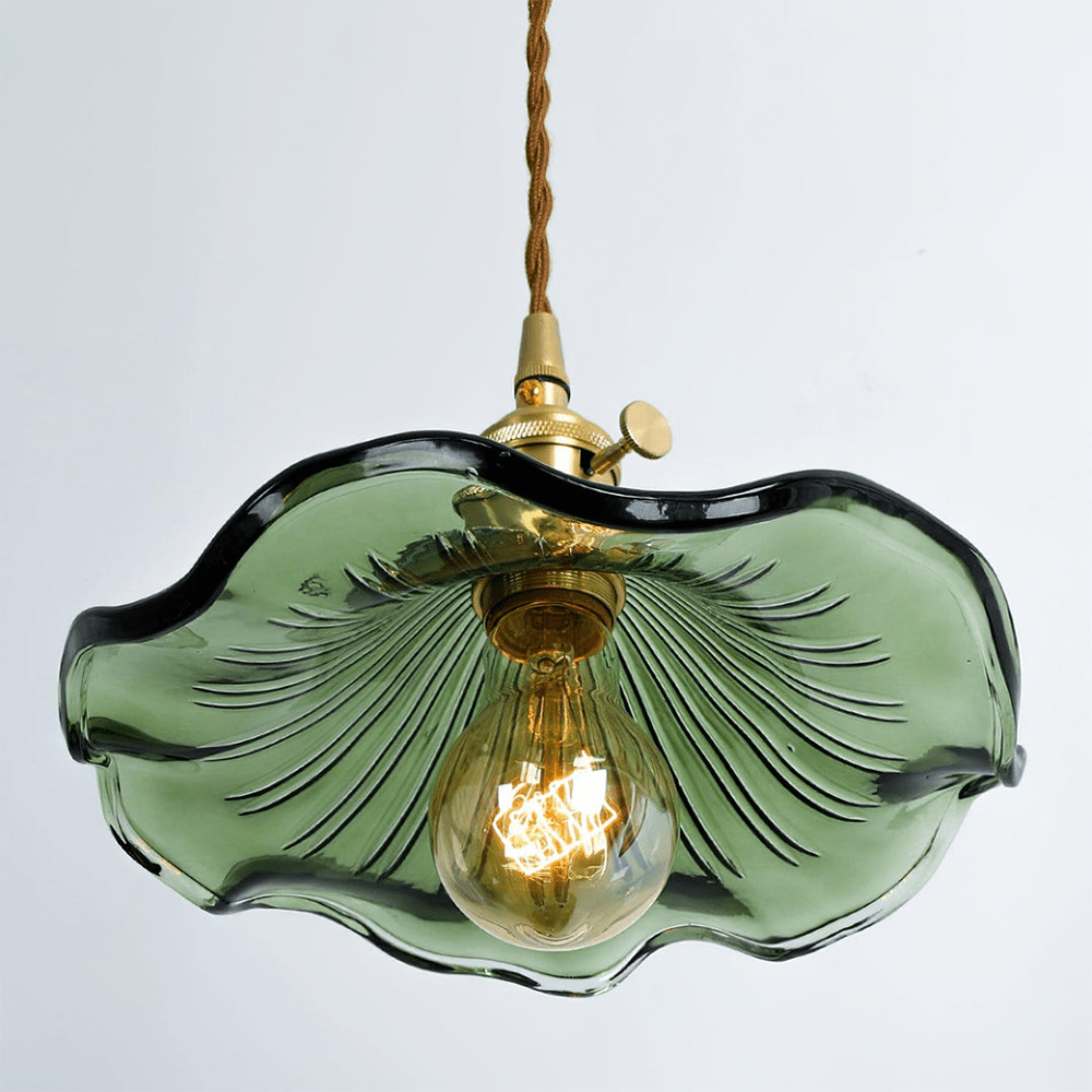 Elegancka Szklana Lampa Wisząca w Kształcie Kwiatu Hibiskusa ze Stylowym Designem