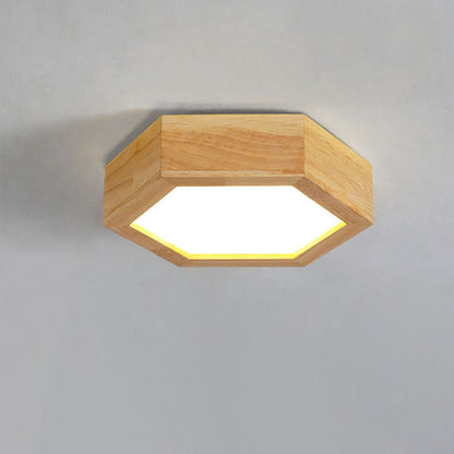 Nowoczesna drewniana lampa sufitowa Japandi LED – 1/2/3 reflektory