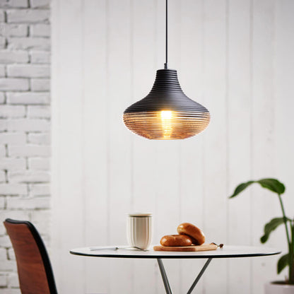 Nowoczesna Szklana Lampa Wisząca w Przezroczystym lub Czarnym Designie