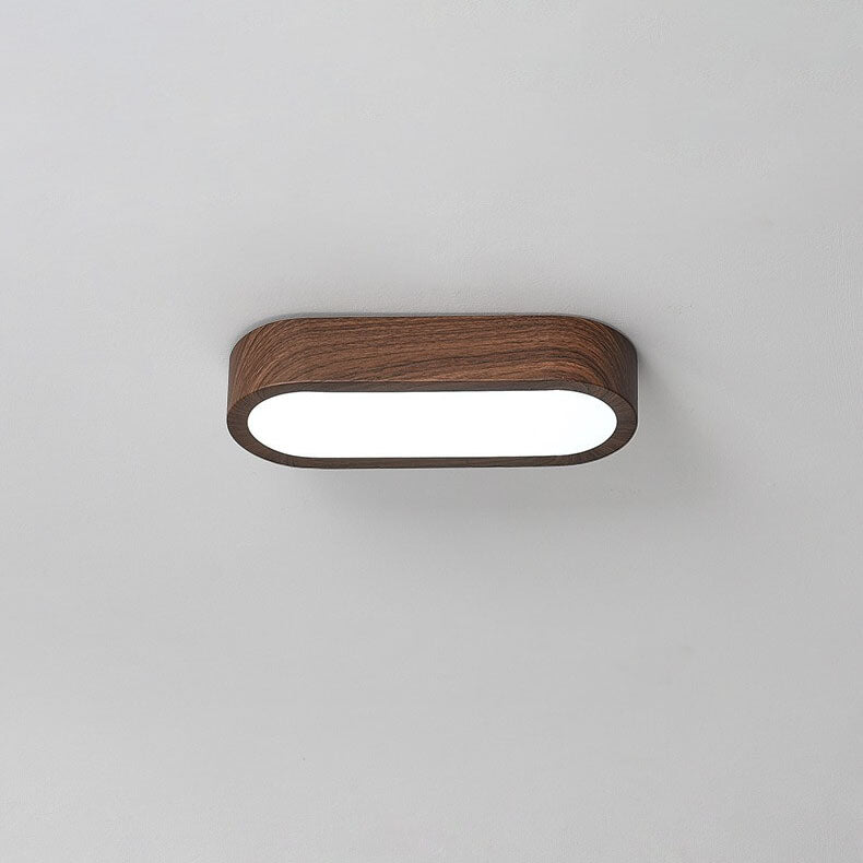 Nowoczesna Drewniana Lampa Sufitowa – Drewno/Orzechowy Rysunek Słojów – LED 8W
