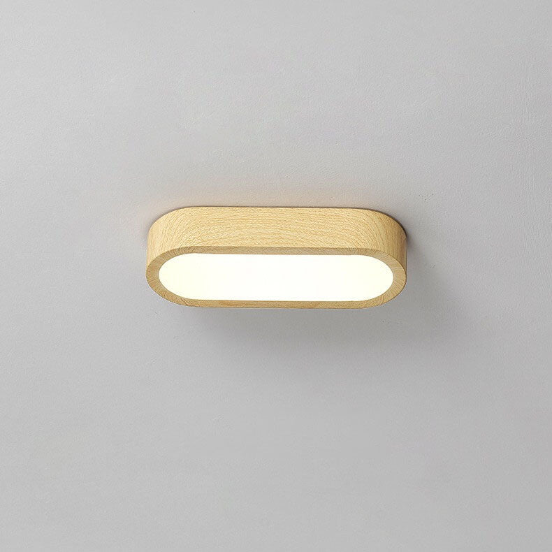 Nowoczesna Drewniana Lampa Sufitowa – Drewno/Orzechowy Rysunek Słojów – LED 8W