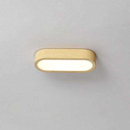 Nowoczesna Drewniana Lampa Sufitowa – Drewno/Orzechowy Rysunek Słojów – LED 8W