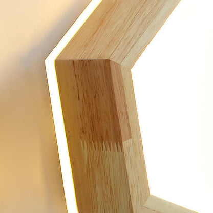 Nowoczesna drewniana lampa sufitowa Japandi LED – 1/2/3 reflektory