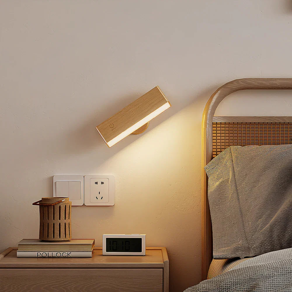 Elegancka obrotowa lampa ścienna z magnetycznym mocowaniem