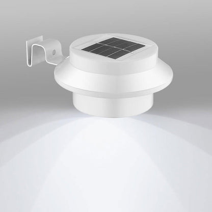 Industrial Solar Wall Light - Black/White - Weatherproof