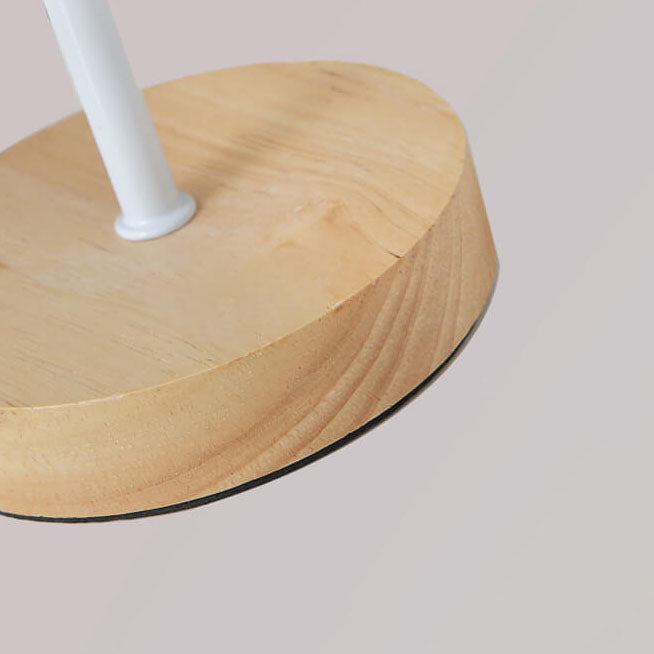 Scandinavian Modern Wooden Table Lamp with Built-in LED - USB Plug