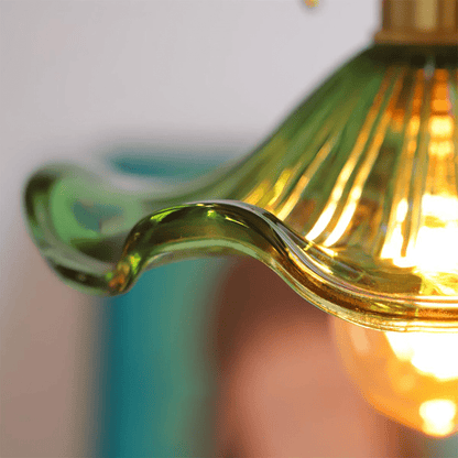 Elegancka Szklana Lampa Wisząca w Kształcie Kwiatu Hibiskusa ze Stylowym Designem