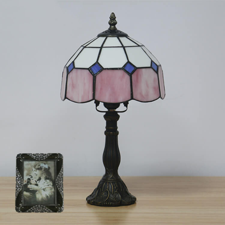 Designer Table Lamp – Handmade Stained Glass in Various Colors