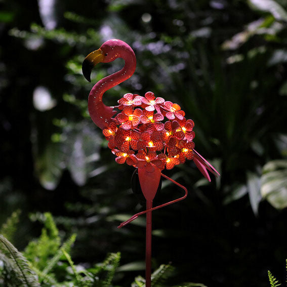 Solarna Lampa Ogrodowa LED Flaming – Różowa – (1 LED)