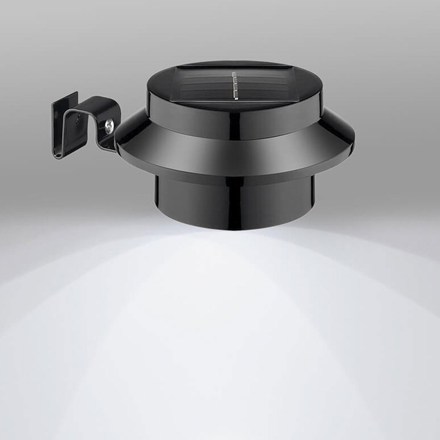 Industrial Solar Wall Light - Black/White - Weatherproof