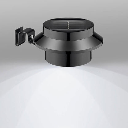 Industrial Solar Wall Light - Black/White - Weatherproof