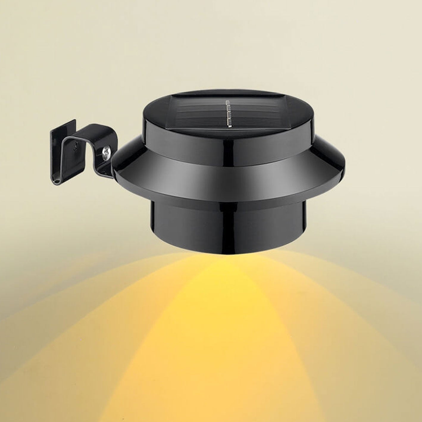 Industrial Solar Wall Light - Black/White - Weatherproof