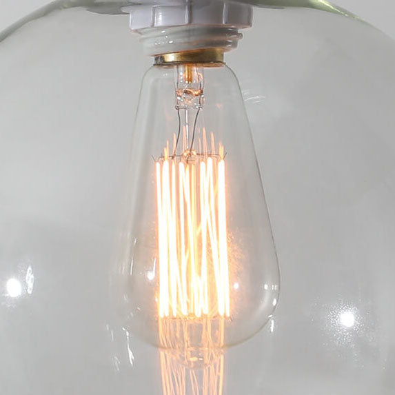 Modern Glass Hanging Lamp in Various Colors with Spherical Design
