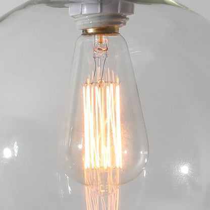 Modern Glass Hanging Lamp in Various Colors with Spherical Design