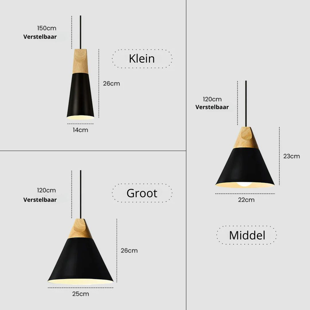 Ovia – Skandynawska Lampa Wisząca z Drewna i Aluminium, minimalistyczny design