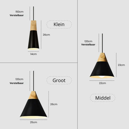 Ovia – Skandynawska Lampa Wisząca z Drewna i Aluminium, minimalistyczny design