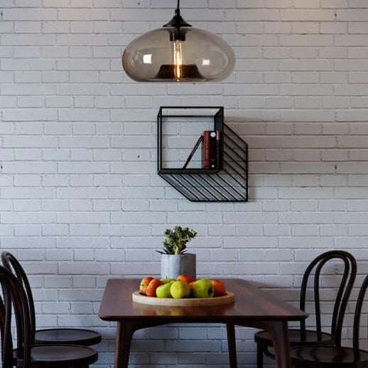 Industrial Glass Hanging Lamp – Ø28 cm, Multiple Colors, E26 Socket