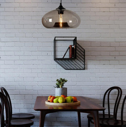 Industrial Glass Hanging Lamp – Ø28 cm, Multiple Colors, E26 Socket