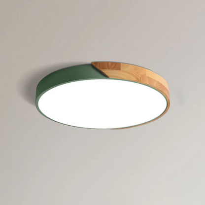 Lampa Sufitowa LED w Skandynawskim Stylu z Drewna i Akrylu