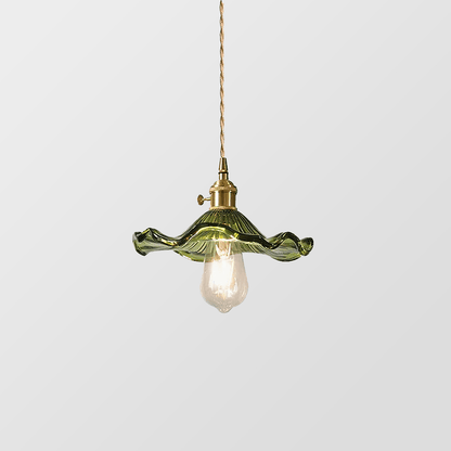 Elegancka Szklana Lampa Wisząca w Kształcie Kwiatu Hibiskusa ze Stylowym Designem