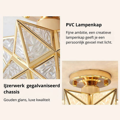 Ovo – Elegancka lampa sufitowa w kształcie gwiazdy