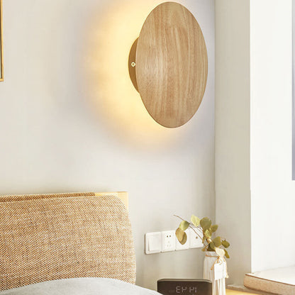 Nowoczesna drewniana lampa ścienna LED – Minimalistyczny design – Do salonu, sypialni i gabinetu