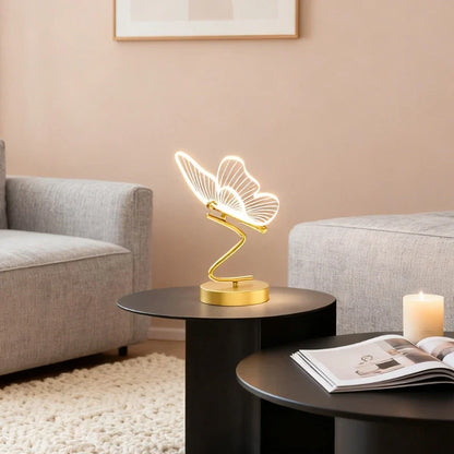 Stylowa Bezprzewodowa Lampa Stołowa – Motylkowy Design z 3 Kolorami Światła