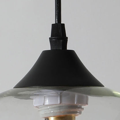 Modern Glass Hanging Lamp in Various Colors with Spherical Design