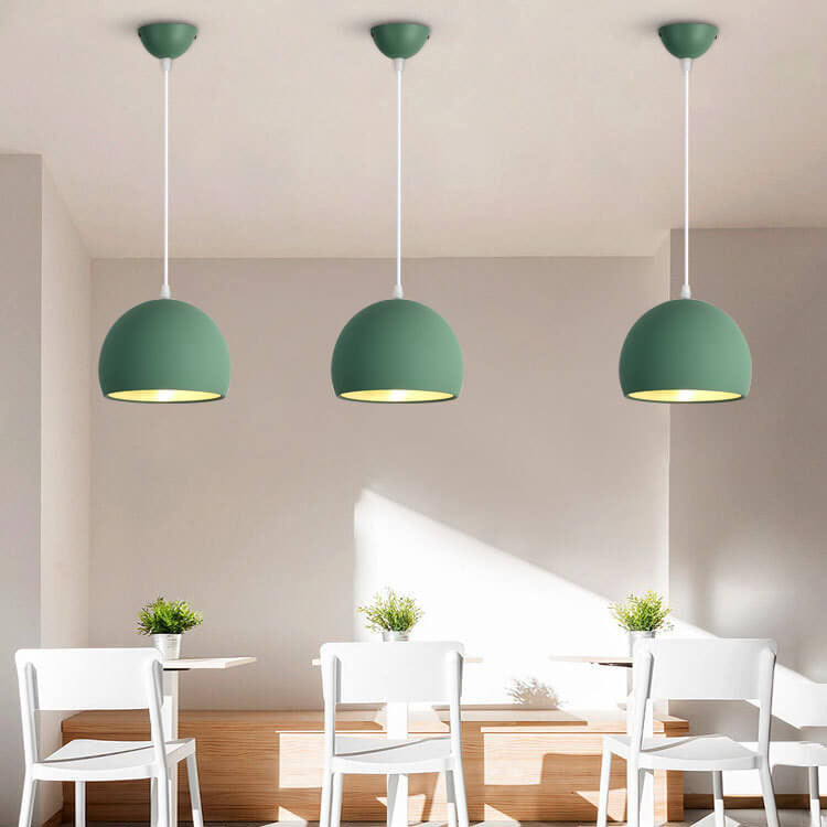 Nowoczesna Lampa Wisząca z Aluminium – Czarny, Biały, Żółty, Niebieski, Różowy, Czerwony, Zielony, Szary – E26