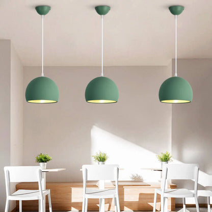 Nowoczesna Lampa Wisząca z Aluminium – Czarny, Biały, Żółty, Niebieski, Różowy, Czerwony, Zielony, Szary – E26