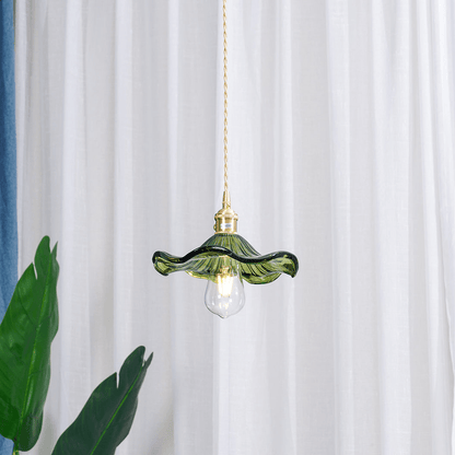 Elegancka Szklana Lampa Wisząca w Kształcie Kwiatu Hibiskusa ze Stylowym Designem
