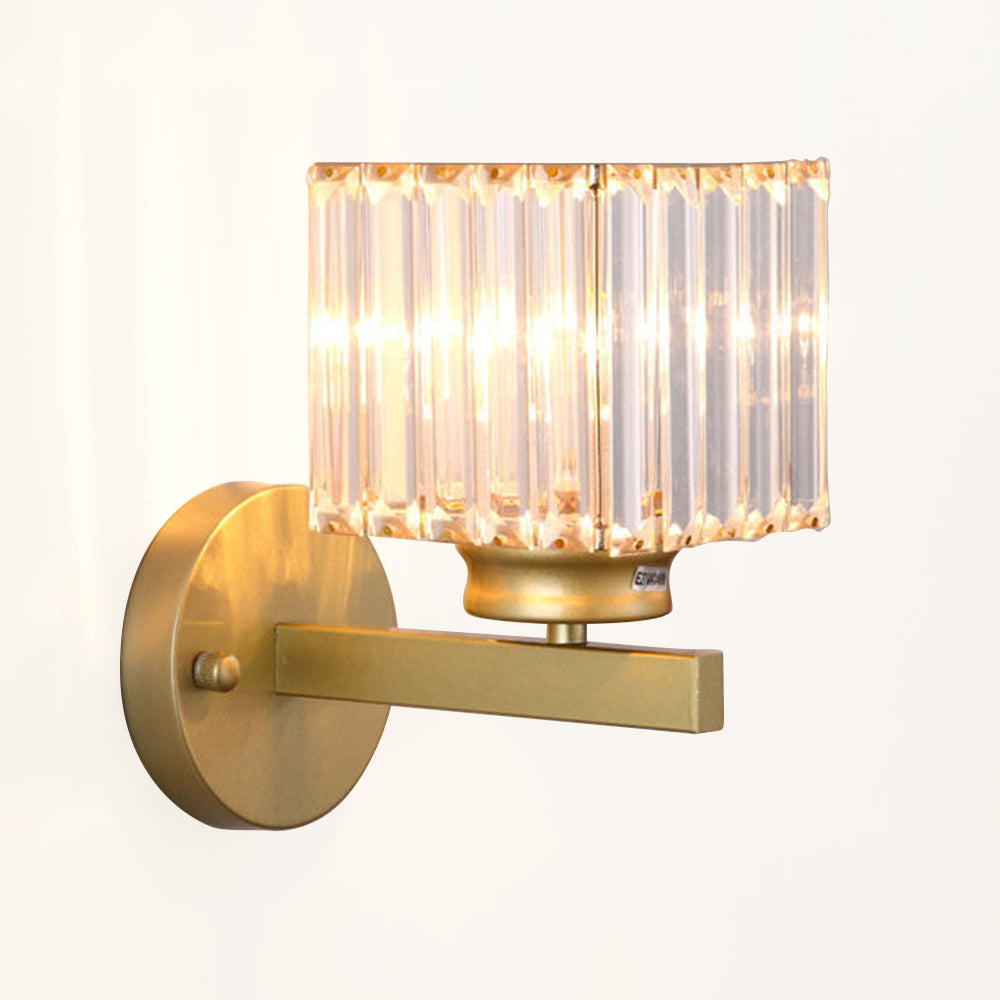 Luca – Lampa Ścienna ze Szklanym Kloszem i Matową Czarną Podstawą