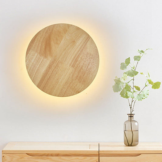 Nowoczesna drewniana lampa ścienna LED – Minimalistyczny design – Do salonu, sypialni i gabinetu