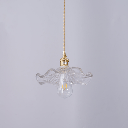 Elegancka Szklana Lampa Wisząca w Kształcie Kwiatu Hibiskusa ze Stylowym Designem