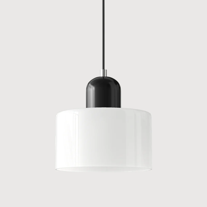 Stylish Retro Pendant Lamp with Orange Glass Shade and Green Top