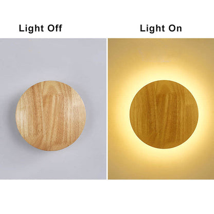 Nowoczesna drewniana lampa ścienna LED – Minimalistyczny design – Do salonu, sypialni i gabinetu