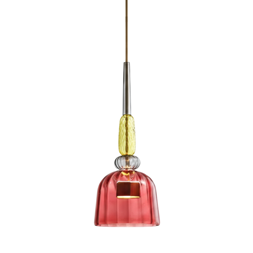 Macaron – Kolorowa szklana lampa wisząca w nowoczesnym stylu – Zabawy design