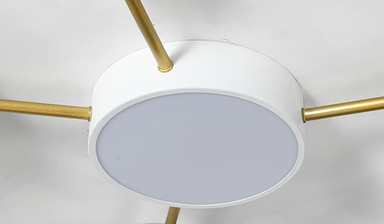 Modułowa nowoczesna lampa sufitowa LED z drewna i akrylu w prostym designie