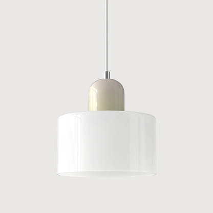Stylish Retro Pendant Lamp with Orange Glass Shade and Green Top