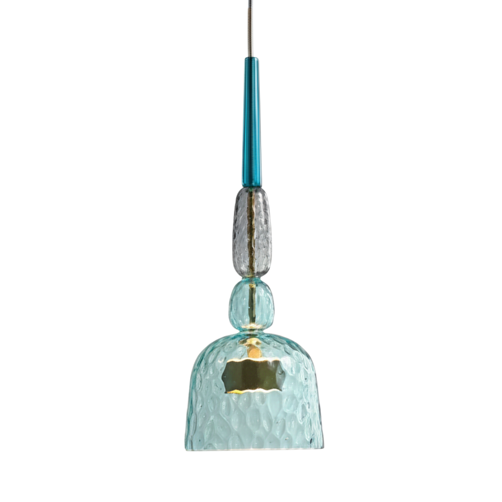 Macaron – Kolorowa szklana lampa wisząca w nowoczesnym stylu – Zabawy design