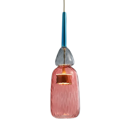 Macaron – Kolorowa szklana lampa wisząca w nowoczesnym stylu – Zabawy design